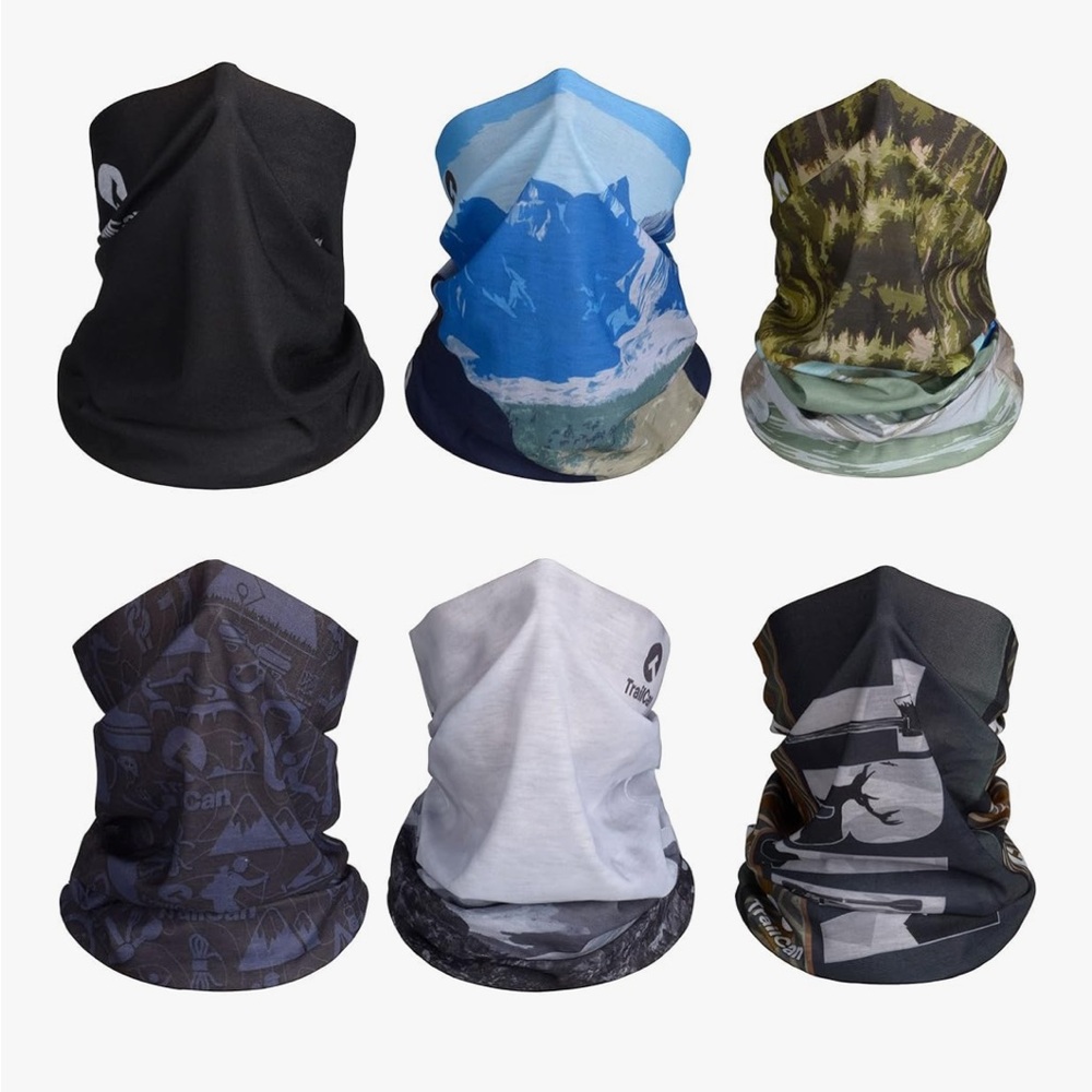 6-Pack Multi-Color Neck Gaiter Set